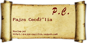Pajzs Cecília névjegykártya
